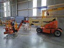 500 lb. JLG #E450AJ, Electric Articulated Boom Lift, 45' lift height, 192 hours, 2023