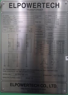 5000 KVA 66000 Delta Primary, 4160Y/2400 Secondary, ELPowerTech