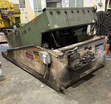 10000 lb. x 72 outside dimension L & M Engineering downlayer, 4.5" diameter x 76" face rolls, right angle