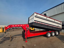 Custom Built dump trailer, triple axle, 9,000 lb. torsion axles, hydraulic dump, hydraulic landing gear