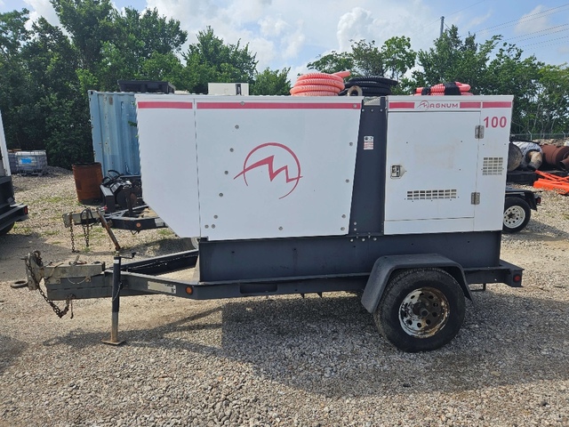 86 kW Magnum #MMG100D, Diesel Generator, Trailer Mounted, Tier 4i, sound attenuated enclosure