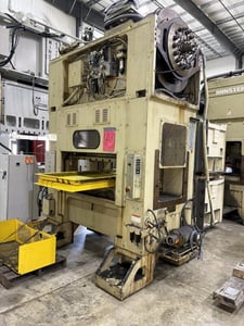 100 Ton, Minster #P2H-100-48, precision straight side double crank press, 3.94" adj stroke, 14" Shut Height