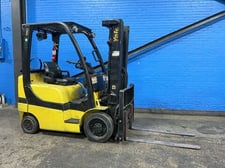 4550 lb. Yale #GLC050VXNVSE085, Propane Forklift, 48" x 4" Forks, 194.9" Lift Height, 24" Mast Height, 20,420