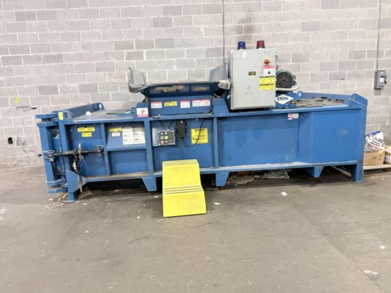 Excel #EX-62, horizontal closed door baler, 20 HP, (2) 6" cylinders, 54" x 35" feed opening, 159400 lb. ram