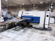 25 Ton, Trumpf #Trumatic-500, CNC turret punch, Trumalift SheetMaster, 360&deg; head rotation, 460 V., 1999