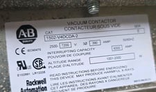 390 Amps, Allen-Bradley #1502-V4DCDA-2, Vacuum Contactor, 3 Phase, 2500-7200 Volts