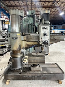 Ooya #RE2-1300A, radial arm drill, box table, #5MT, 38-01985 RPM, 5.5 KW, 220/440 V.