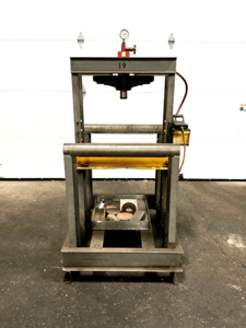 Hydraulic / pneumatic press with Power Team cylinder, 10000 psi