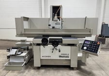17.7" x 33.4" Okamoto #ACC84DX, 355mm wheel, 5 HP, automatic feeds, over wheel dresser, 2016