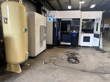 HSG #G-3015E, CNC Fiber Laser, tube cutting attachment, 6000 watt, 5' x 10' table, 236" max. tube profile