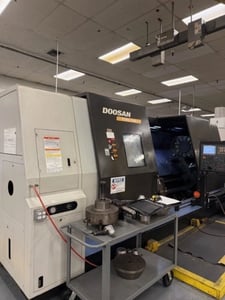 Doosan #Puma-700L, CNC Lathe, 40.5" swing, 126" between centers, 35.4" turning diameter, 24" chuck, 6.6" bar