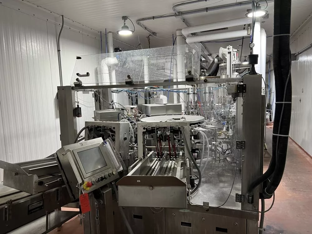 PSG Lee #RP-147Q-11-WD, Dual Wash Down Pouch Filler & Sealer, 4oz - 12oz fill range, 120 PPM, Allen Bradley