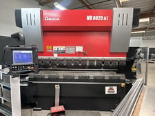 88 Ton, Amada #HDS-8025NT, CNC press brake, 8' overall, 18.5" open, 7.9" stroke, 16.5" throat, 2016