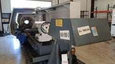 Weiler #E70, CNC lathe, 28" swing, 118" centers, 8" bore, 1800 RPM, 50 HP, Weiler CNC, 4-position tool post