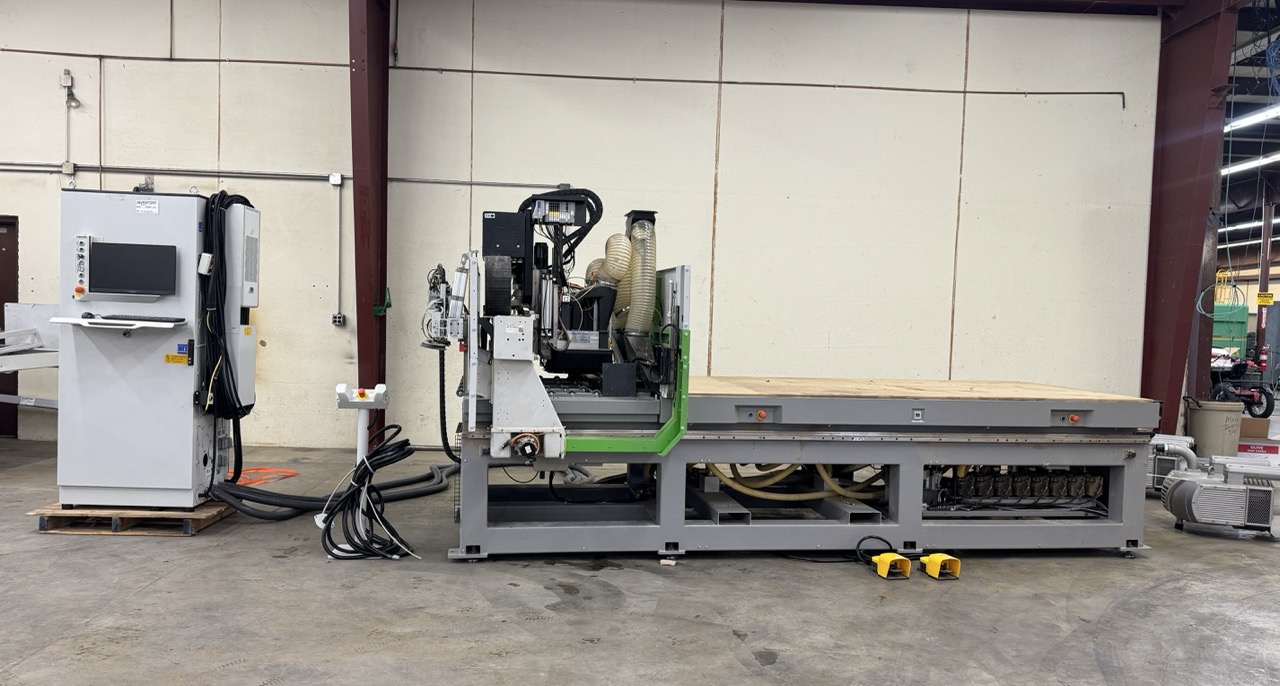 Biesse #Rover-K-FT-1531, CNC router, 5' x 10' flat nesting table, 12 HP spindle, 24000 RPM, B-Solid/B-Suite