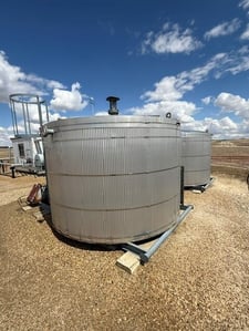 100 bbl Argo, Double Wall Coated Storage Tank, 10' 8" diameter x 7' tall tank, 2002, (2 available)