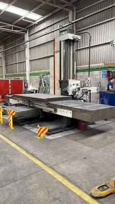 4" Nomura #B-100WP, Table Type Horizontal Boring Mill, 98" X, 60" Y, 27" spindle travel, 48" x 96" table, 20