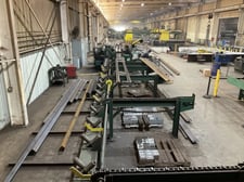 Controlled Automation #ABL-74, CNC Angle/Bar Drill Line, 74 ton punching capacity, 6" x 6" x 1/2" max. angle