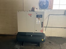 58 cfm, 125 psig, FS Curtis #FNB15, Rotary Screw Air Compressor, 15 HP, 80-gallon horizontal receiver