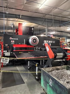 33 Ton, Amada #EMK-3612M2, CNC Turret Punch, 60" x 240" sheet, 55 station, Amada AMNC/PC control, 2019