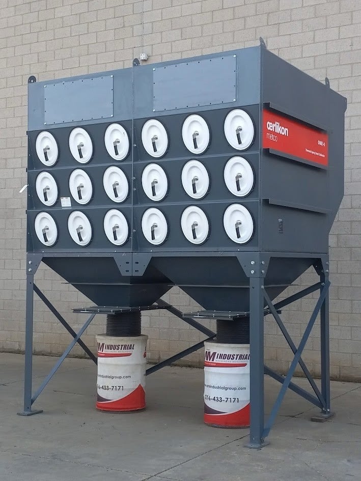 25000 cfm Donaldson Torit #DFO3-54, Cartridge Dust Collector, 54 oval cartridge filters, automatic pulse