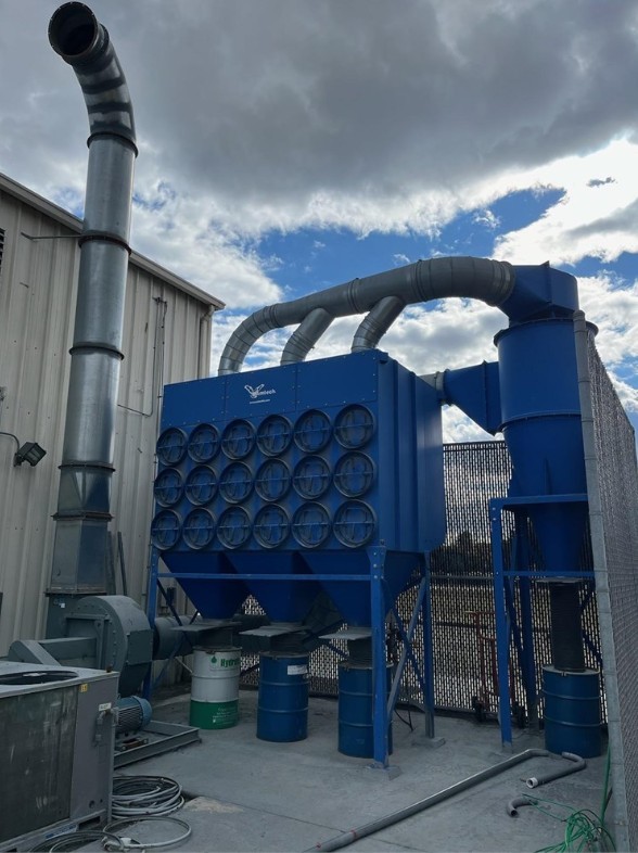 22000 cfm Amtech #ATH-3-36, Cartridge Dust Collector, 36 cartridge filters, automatic pulse clean system