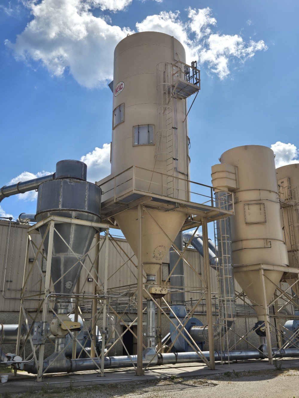 70000 cfm Mac Process #144MPH494, Baghouse Dust Collector, holds (494) 12' L bag filters