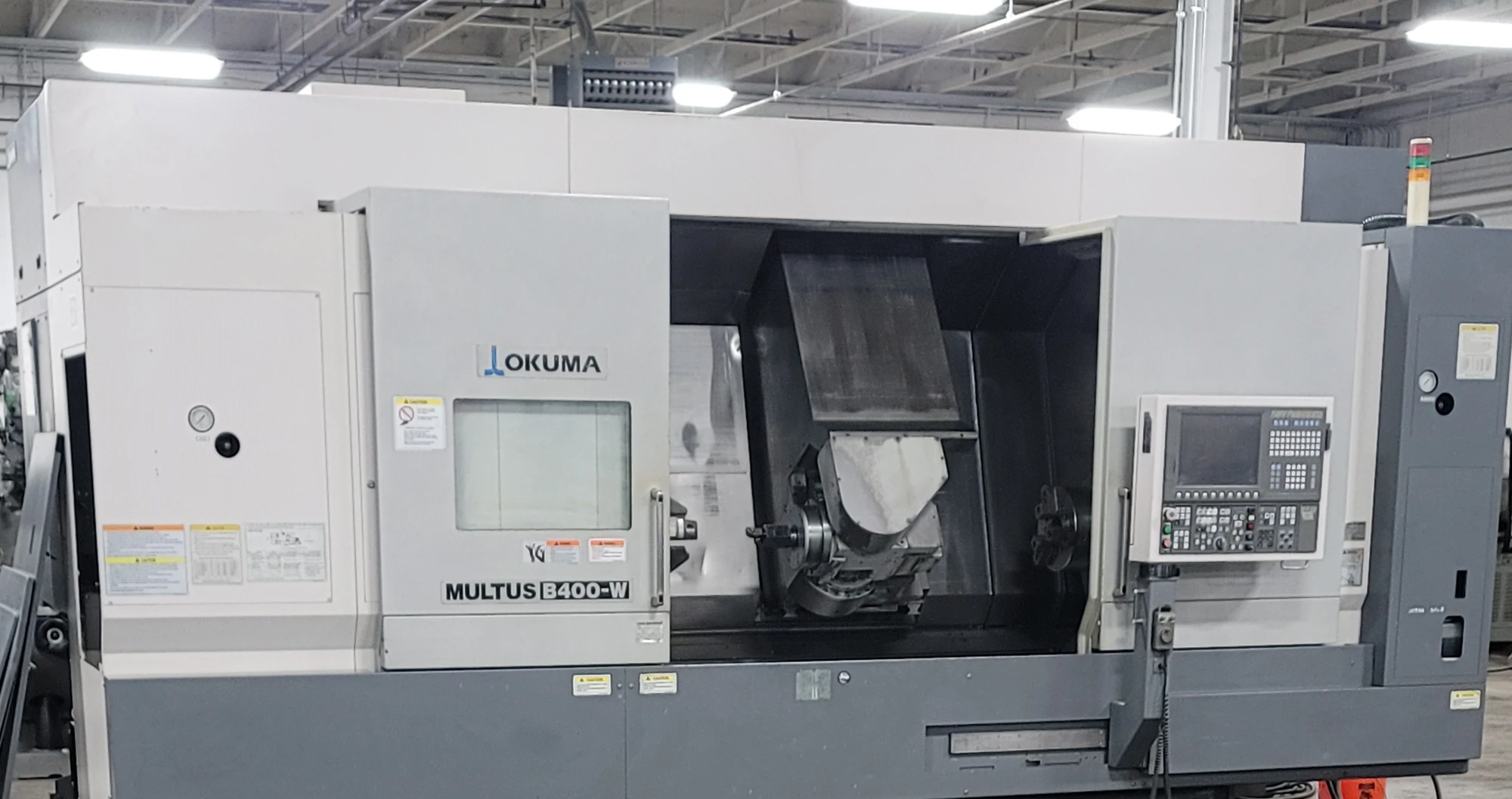 Okuma #Multus-B400-W, 8" Axis CNC Turning Center, Multi-Tasking, Live Milling, OSP-P200L Control, 40 ATC, 2007