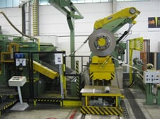 50" x .04" George/Ungerer, Finishing Cut To Length Line, 20" ID, 60" outside dimension, RL, 65.6 FPM