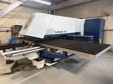19 Ton, Trumpf #Tru-Punch-1000, turret punch, 600 SPM, 1/4" sheet, Quick Set & tooling, 2500 Hrs, 2011