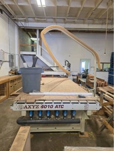 AXYZ #4008, CNC router, 60" x 120" table, vacuum and T-slot, 10.8 HP, 21 position ATC, 6" Z, A2MC control