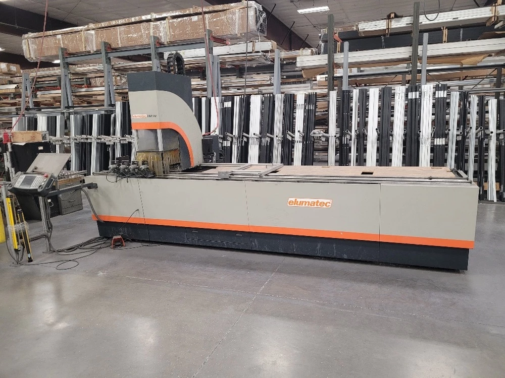 Elumatec #SBZ-122/20, CNC router, 151.5" X, 13.75" Y, 11" Z, 21,000-24,000 RPM, 8.5 HP, 4 position ATC, E 550