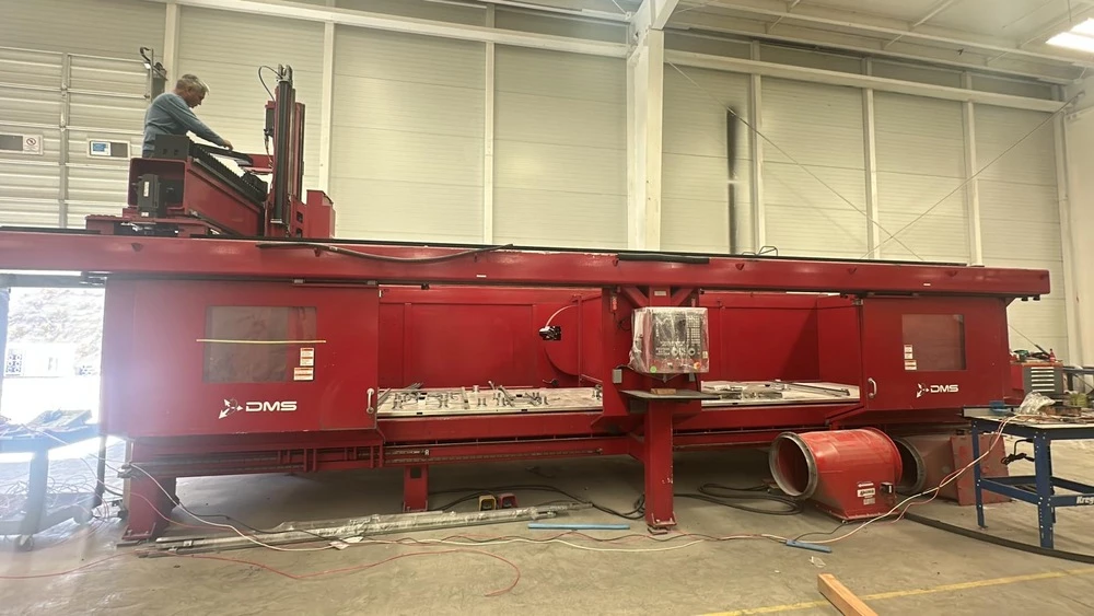 DMS #5D5-10-5-48TCOLxx, 5-Axis CNC router, 60" x 120" table, 48" Z, 24,000 RPM, 16 HP, 30 position ATC, ISO