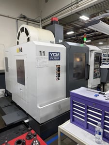 YCM #FNX380A, 5-Axis vertical machining center, 27.5" X, 20.4" Y, 18.9" Z, 12000 RPM, 30 automatic tool