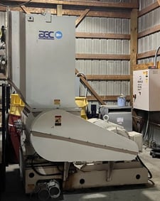 25" x 38" AEC #ESH-5010, granulator, 3 rotor knives, 2 bed knives, 100 HP, 3/8" screen, 460 V., 3 Phase, 2011