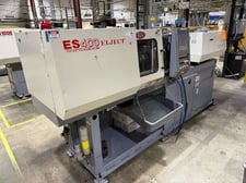 44 Ton, 1.2 oz., Nissei #ES400, injection molding machine, 12.2" tie bars, 17.9" platen, toggle clamp, 21.3"
