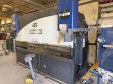 200 Ton, Piranha #ProBend, hydraulic press brake, 12' overall, 124" between housing, 8" stroke, 14" open