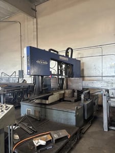 18" x 25" Ocean #Terminator-DCM-18/25, miter band saw, 50-492 FPM, 15 HP, 1.5" x .050" blade, 23" blade