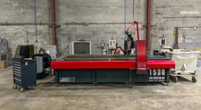 Omax #Maxiem-1530, waterjet, 5.2' x 10' table, 30 HP, 60,000 PSI., Intelli-Max control, 877 hours, 2023