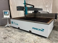 Flow #Mach-100-3020, waterjet, 6.6' x 10' table, 50 HP, 60,000 PSI., Flowmaster control, 400 IPM rapid