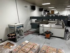 Flow #Mach-100-3120, waterjet, 6.6' x 10' table, 30 HP, 60,000 PSI., Flowmaster control, 400 IPM rapid