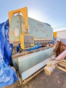 110 Ton, Amada #RG-100S, hydraulic 3-Axis CNC press brake, 8' overall, NC9-EX controller, Back Gauge, 1986