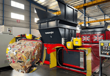 Enerpat, 2-ram Cardboard Baler, 74 HP, 62" x 46" x 31" Bale Size, 70" x 59" Feed Opening