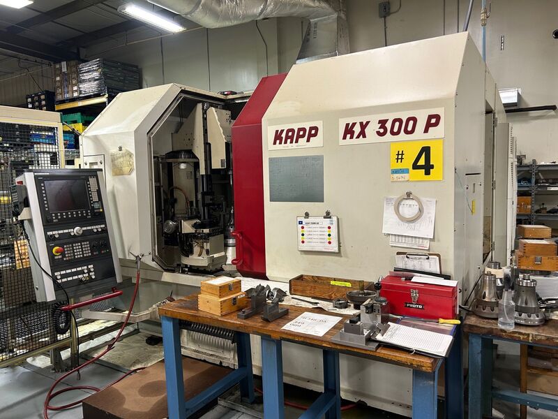 Kapp #KX-300-P, CNC gear grinder, Siemens 840D Control, rotary dresser, 180&deg; loader, load table, 2010