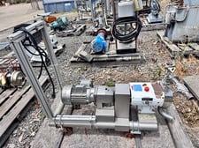 Alfa Laval #SRU-2NLS, Positive Displacement Rotary Lobe Pump, Stainless Steel, mobile cart, 2" tri-clamp, 1
