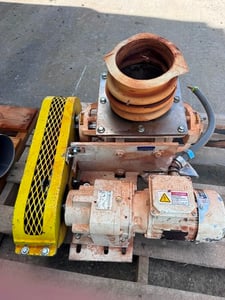 6" Prater #PAV-6S-CT, Rotary Airlock Valve, chain-driven rotor, Nord gear reducer, 53.84:1 gear ratio, 0.5