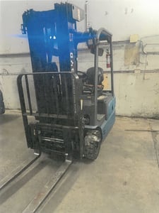 4000 lb. BYD #ECB18-3W, 3-wheel electric forklift, 24" load center, LiFePO4 battery, AC drive, 41.3" width