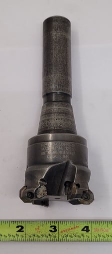 Carboloy #621743-02.00-R8-05, cutter w/ R8 arbor, 2" diameter, 4 flutes, 12,530 RPM max