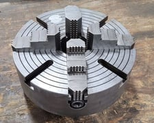 12" Horton #16OCL1/PL522, 4-jaw lathe chuck, 3" center hole, L1 mount