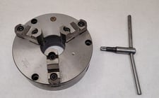 10" Bison #2353, 3-jaw lathe chuck, 3" center hole, plain back, 2000 RPM